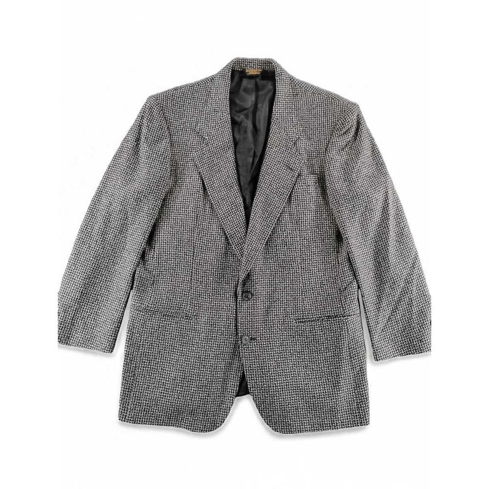Nino Cerruti Wool Blazer Houndstooth Jacket Mens Preppy Minimalist Size 44